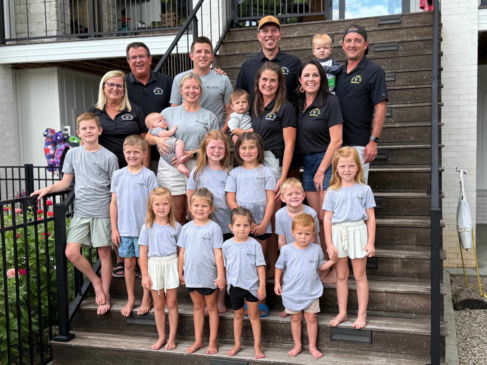 The Well Krafted Roofing family and crew